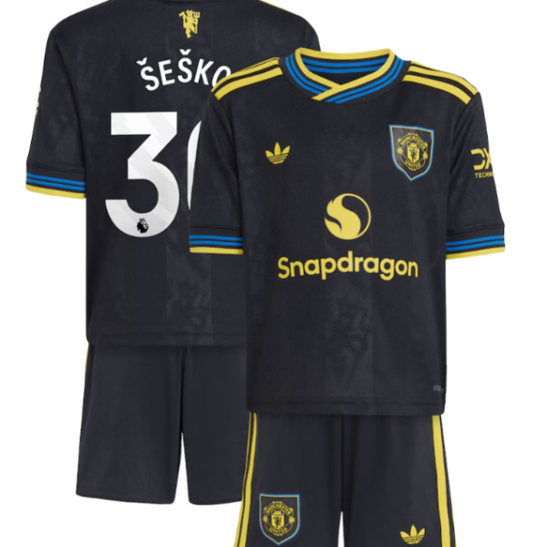 GOSTUJOČI OTROŠKI KOMPLET MANCHESTER UNITED 2025/2026 - ŠEŠKO #30