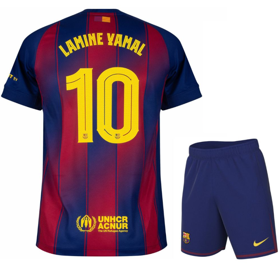 DOMAČI OTROŠKI KOMPLET FC BARCELONA 2025/26 - LAMINE YAMAL #10